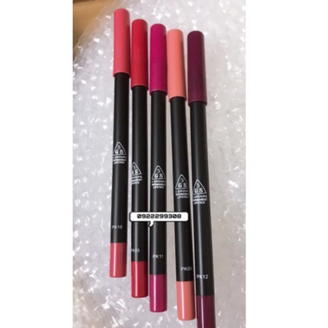 Son Bút Chì Siêu Lì Màu 3GS Permanent Lipstick Không Trôi , Không Khô Môi