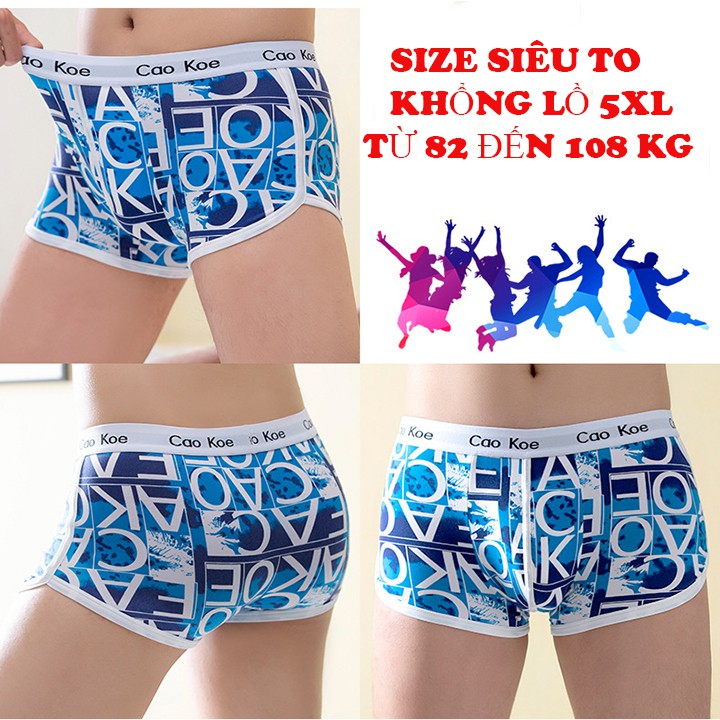 Quần lót nam boxer kiểu dáng thể thao cá tính cao cấp (75 ĐẾN 90 KG) BIG SIZE SIZE LỚN quan lot nam quần sip nam