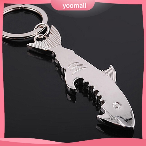 Vòng gắn chìa khóa kiêm đồ khui nắp chai thiết kế cá mập độc đáo sáng tạo