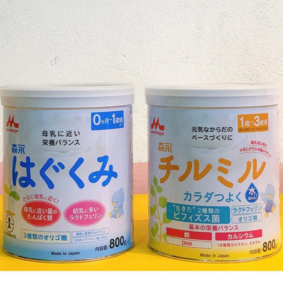 [CAM KẾT HÀNG CHUẨN] Sữa Morinaga 0-1 (800g) và Sữa Morinaga 1-3 (820g) nội địa Nhật Bản