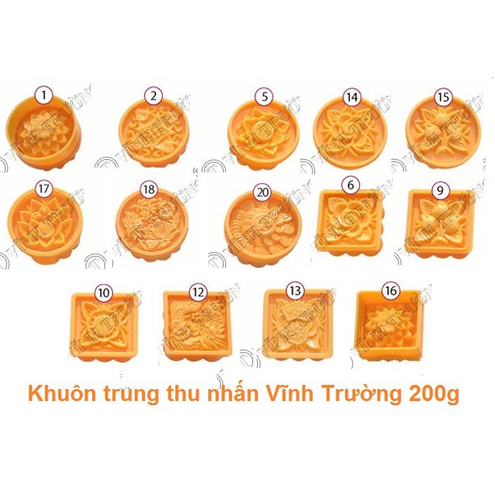 Khuôn trung thu nhấn Vĩnh Trường 200g