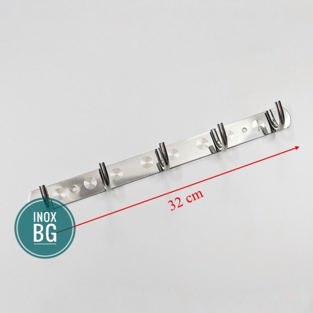 Móc treo quần áo 3,4,5,6,7,8,9 móc gắn tường inox cao cấp