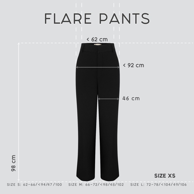 Quần Flare (Đen - Be - Trắng) | BigBuy360 - bigbuy360.vn