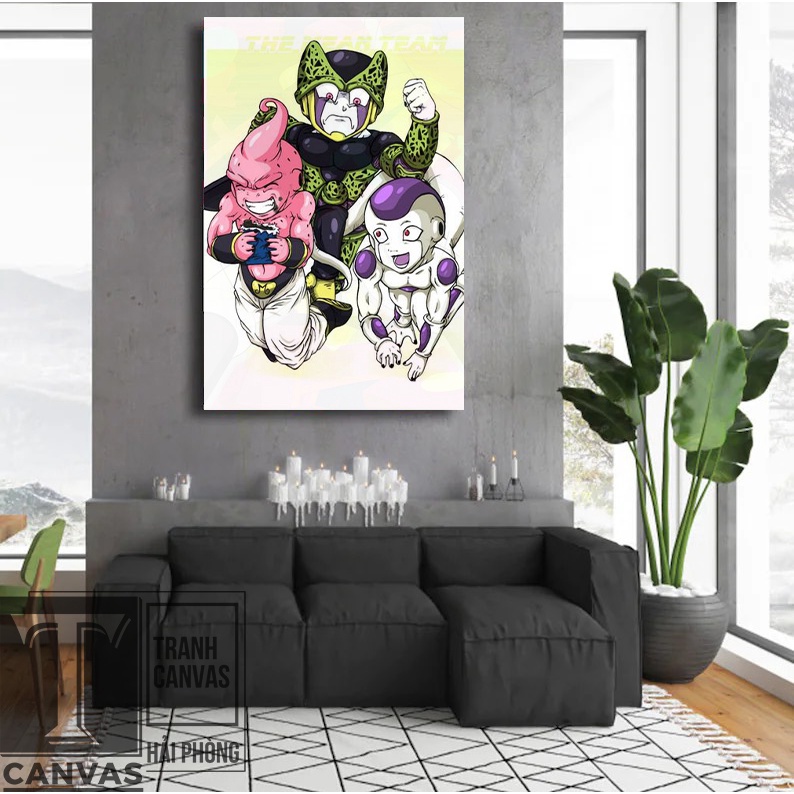 Tranh canvas tràn viền, tranh Dragon Ball treo tường phòng khách, hiện đại nghệ thuật 69-79, anime Nhật Bản