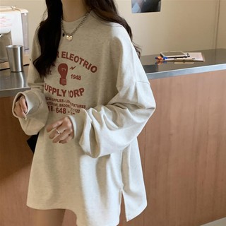 Áo Thun Tay Dài Dáng Rộng Chất Vải Mỏng Thời Trang Đại Học 188655 !