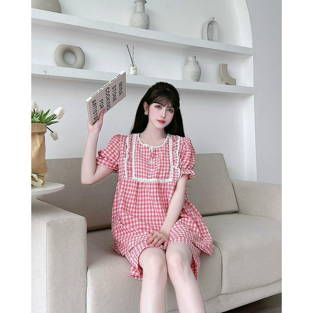 Bộ đồ bầu , bộ nữ mặc nhà mùa hè kẻ 5 màu siêu xinh chất vải mát mặc thoải mái