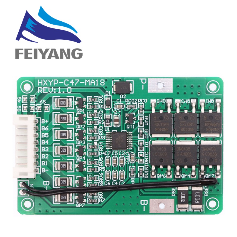 Bảng Mạch Bảo Vệ Pin Lithium 4S / 5S / 6S / 7S BMS 16.8V 21V 20A 18650 Sự Bảo Vệ