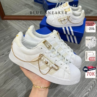Giày Sneaker Nữ SuperStar W Trắng Vàng