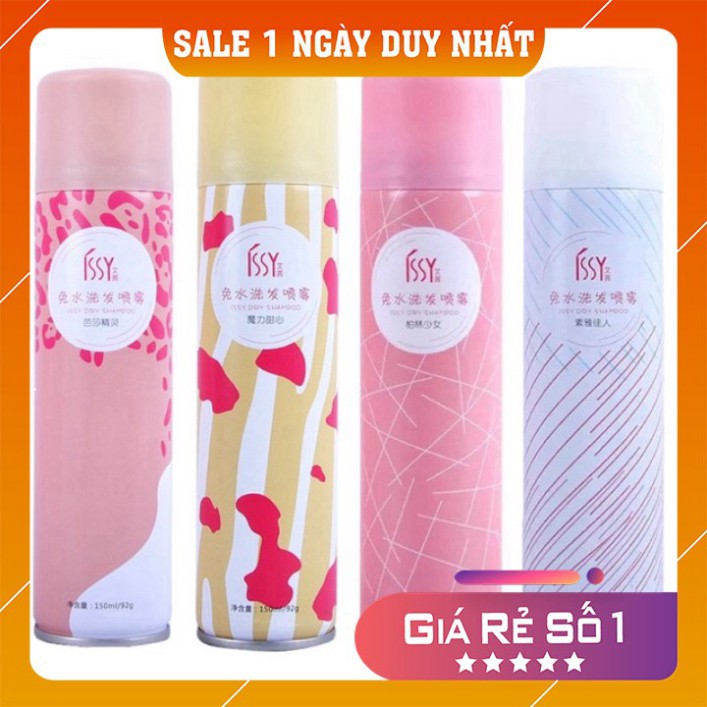 Bình xịt gội đầu 💕FREESHIP💕 Xịt khô Issy nội địa Trung siêu hot giúp mang lại độ tơi - phồng cho tóc