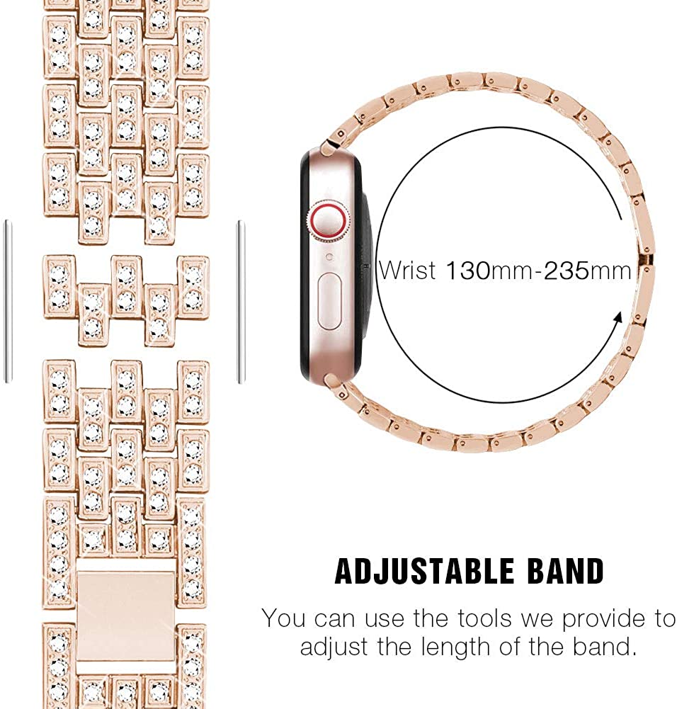 Dây Đeo Thay Thế Bằng TPU Mềm Đính Kim Cương Giả Cho iWatch
