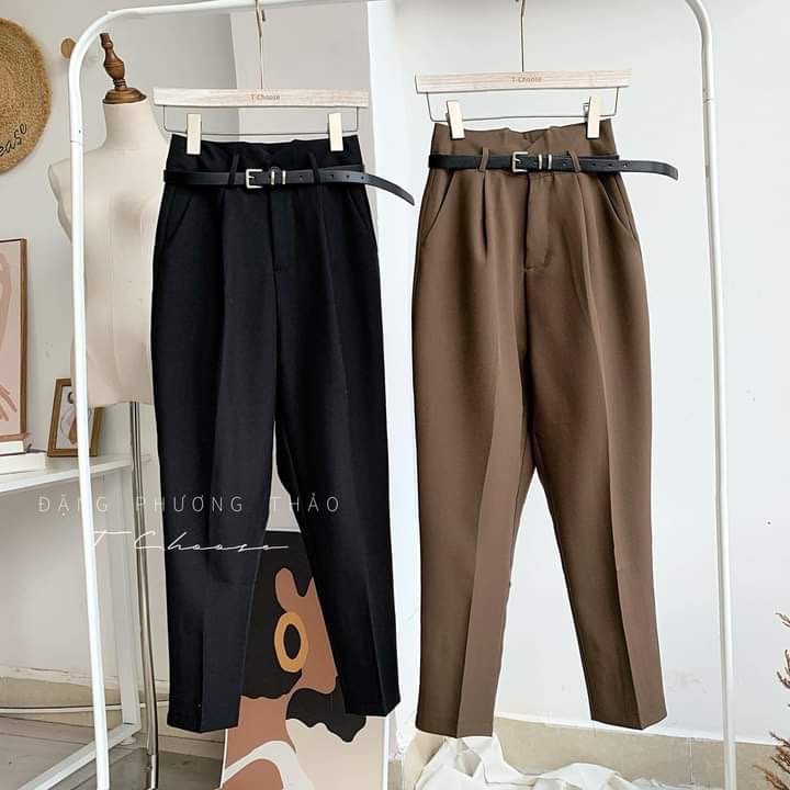 Quần tây baggy 114 ống rộng 2 màu siêu xinh ( không kèm đai) Trân Hân 20003992