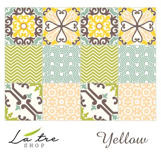 Decal chống nước dán nhà vệ sinh dán tường bếp dễ lau chùi chịu nhiệt Loại 1 - Yellow 0016