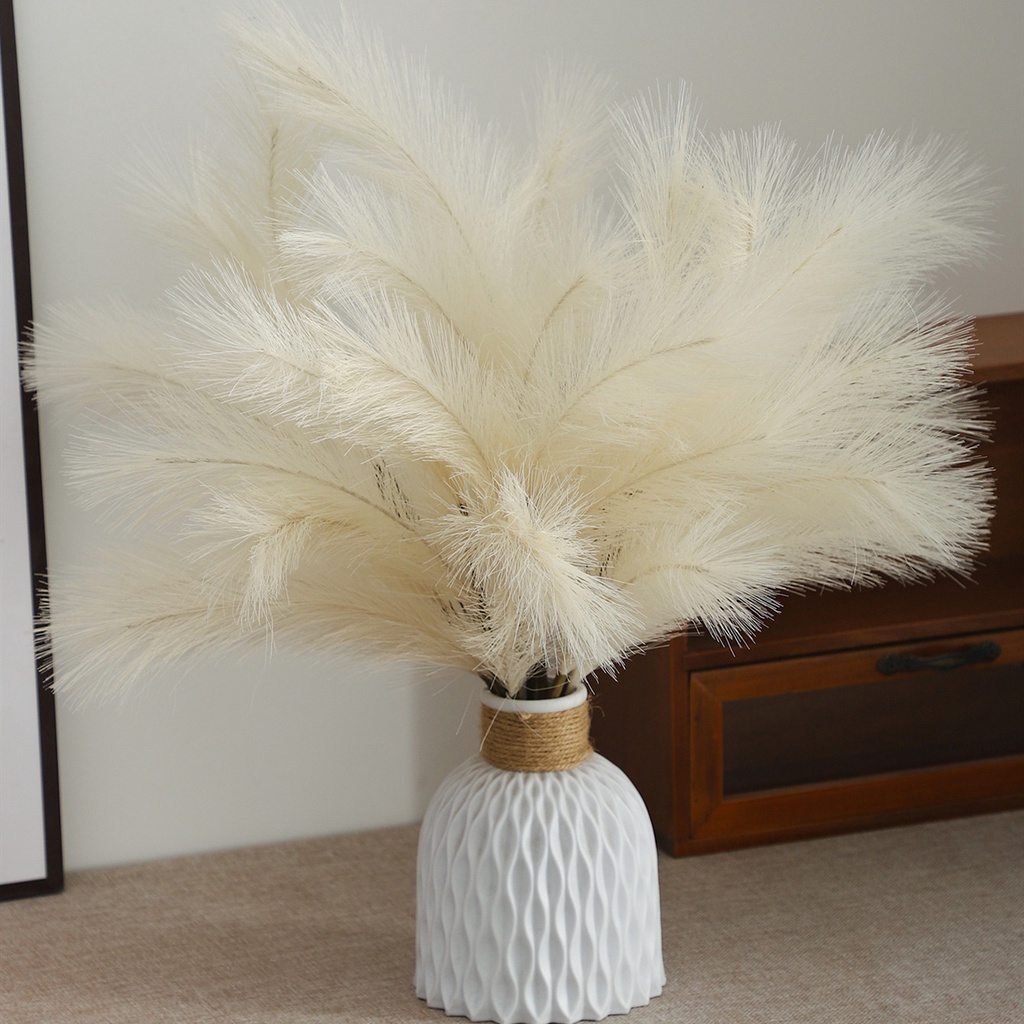 4 Nhánh Hoa Pampas Nhân Tạo Màu Xanh Lá Cây Trang Trí Nhà Cửa / Tiệc Cưới