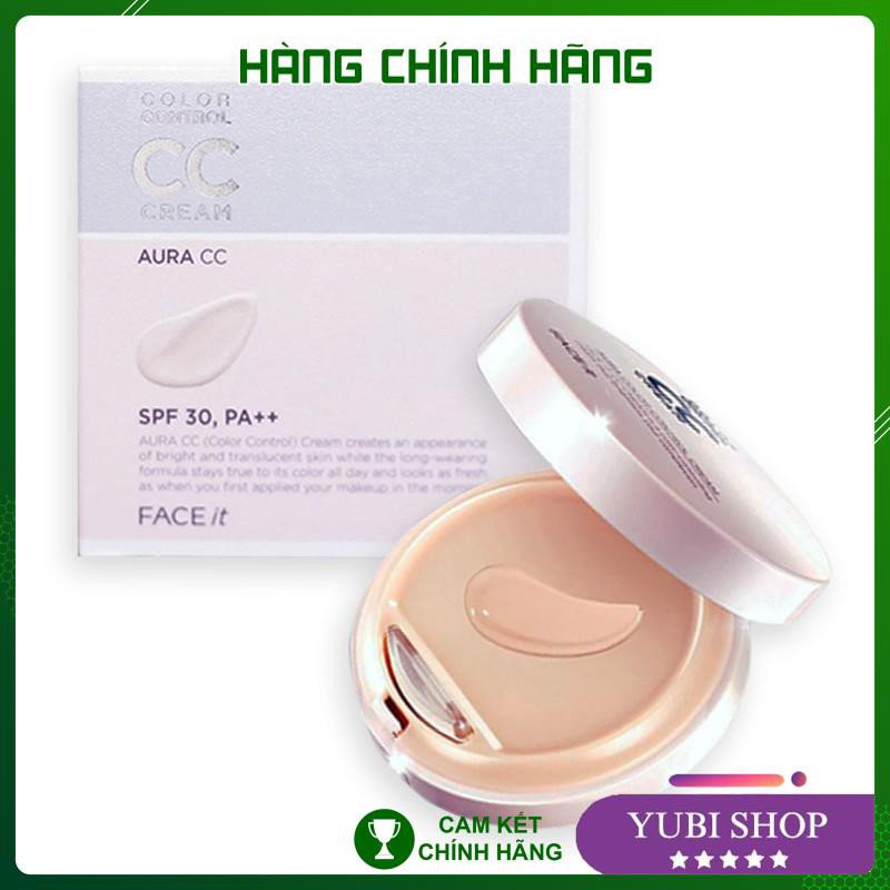 [HÀNG AUTH] Kem Nền CC Cream Face It - Kem Nền CC Cream Face It Aura Color Control Cream The Face Shop