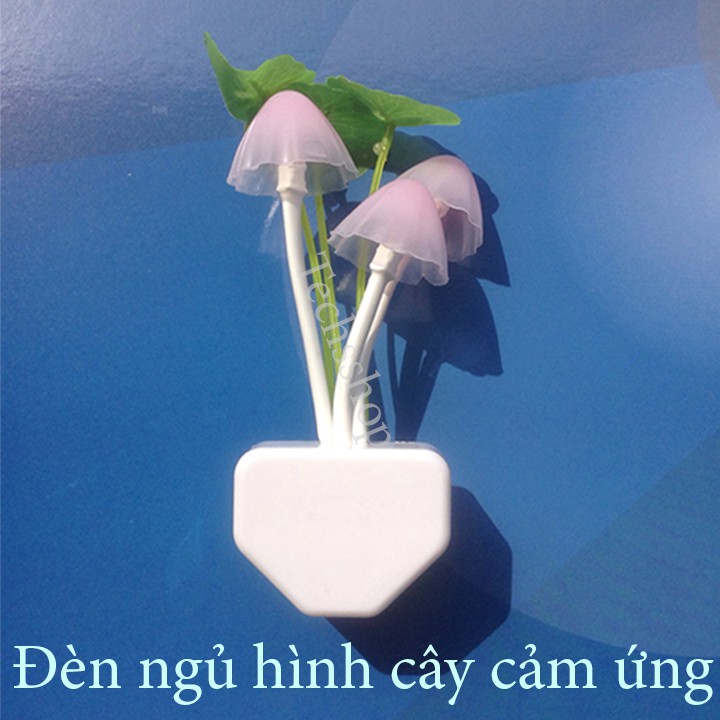 Đèn ngủ thông minh hình cây nấm - đèn ngủ sáng tắt tự động - tiện lợi