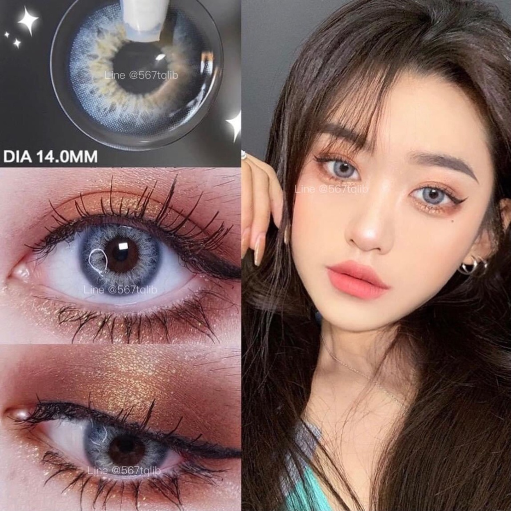 HCM có sẵn lens xám xanh có độ cận siêu hot 2022 NATA kính áp tròng xám tây NÂU CẬN