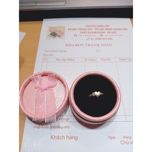 Hộp Đựng Nhẫn Tròn Nơ Đủ Màu, Vỉ 30 Hộp, Bán Theo Vỉ