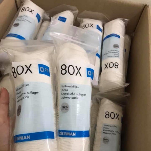 bông tẩy trang Zeeman 80X - 80 miếng