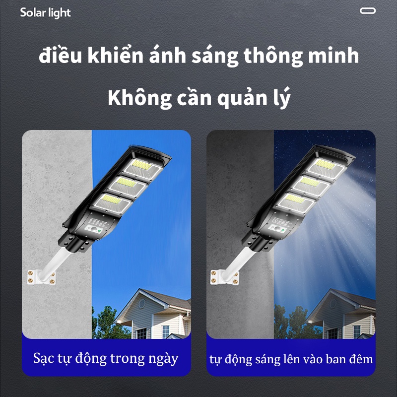 HL đèn năng lượng mặt trời 450W 350W 250W 150W không thấm nước Hạt đèn LED chất lượng cao đèn cảm biến tự động sáng