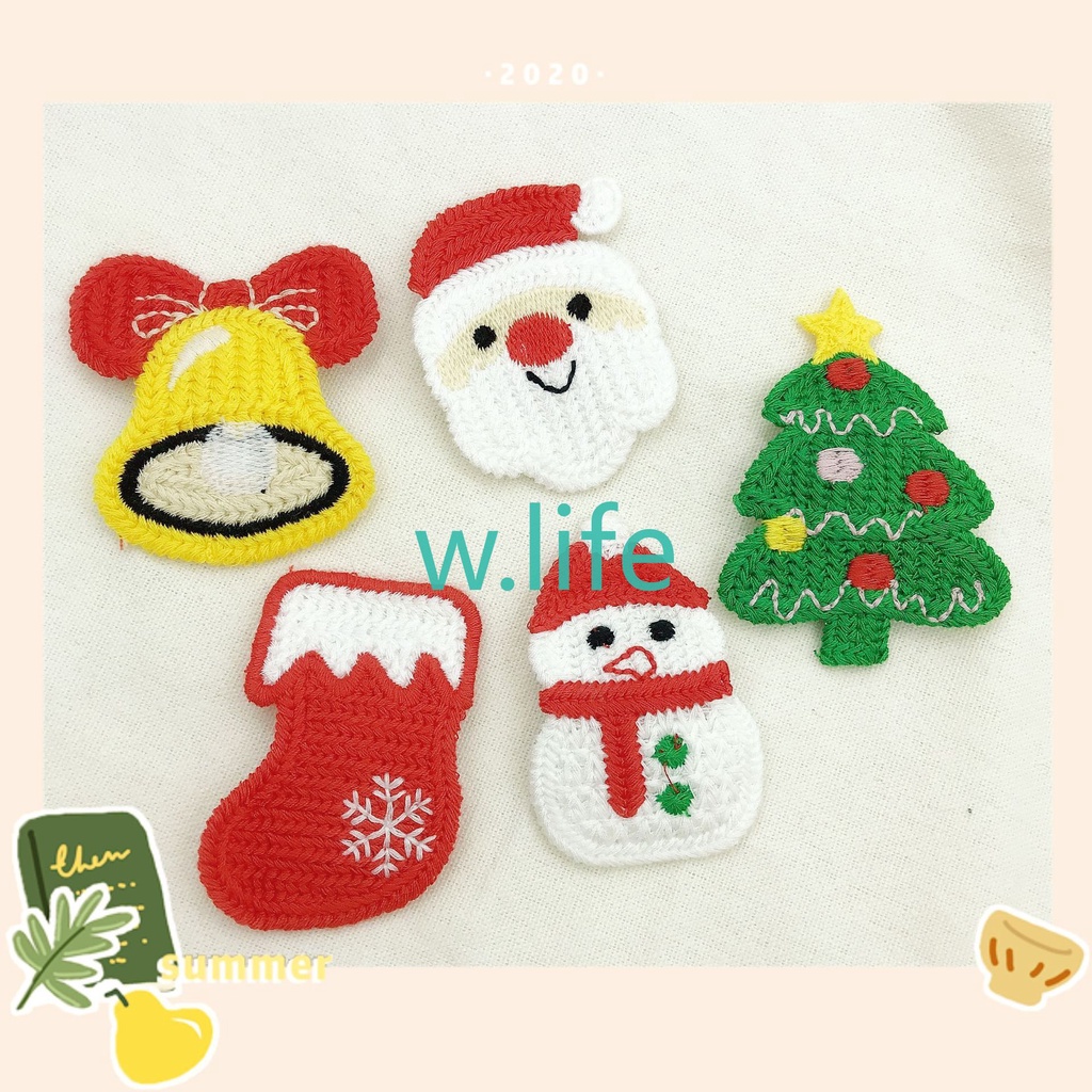 Kẹp tóc hình ông già noel/tuần lộc/tuần lộc bằng len xinh xắn