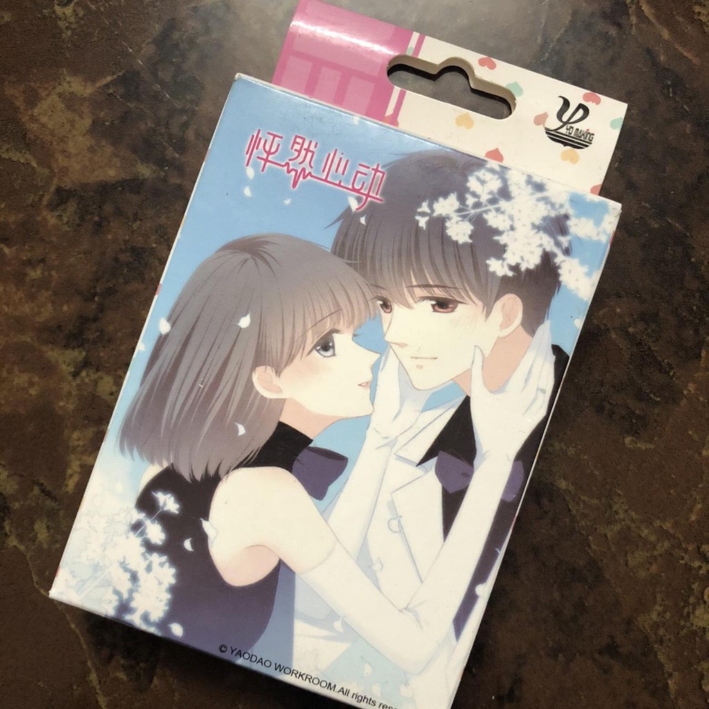 Bộ bài tây poker Con Tim Rung Động tú lơ khơ 52 lá hộp ảnh in hình anime manga