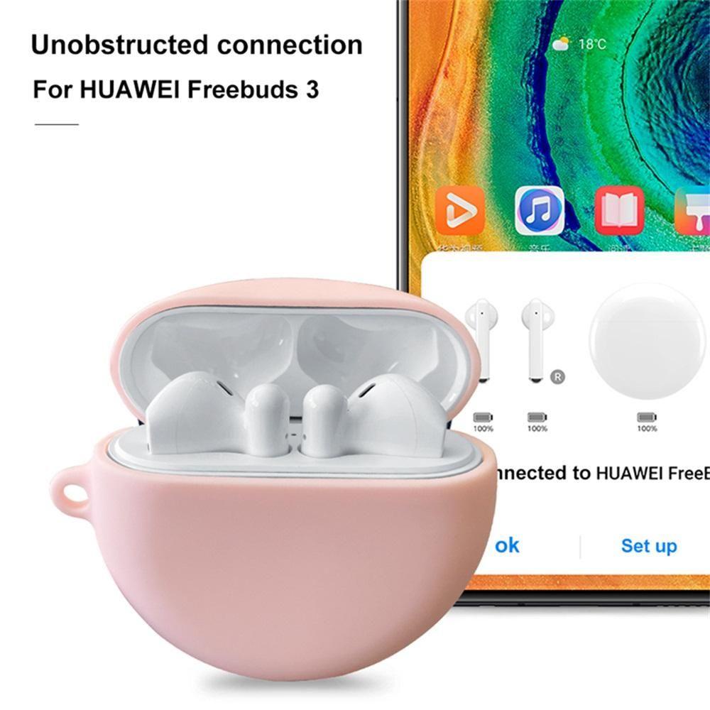 JONYE Vỏ Silicone Mềm Bảo Vệ Hộp Sạc Tai Nghe Không Dây Huawei Freebuds 3