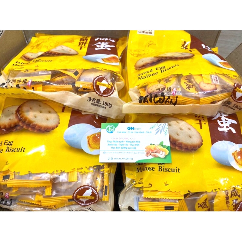 Bánh Quy Trứng Muối Đài Loan Hảo Hạng Thơm Ngon - Túi 180g/500g