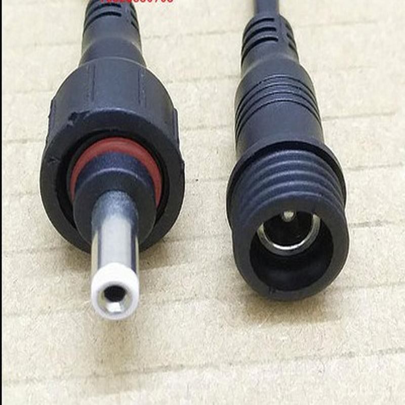 Dây nguồn DC 5.5*2.1mm - Loại thường và chống nước - Cặp dây jack đực và cái - Đen