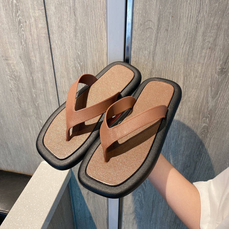 Dép Xỏ Ngón Mũi Vuông Phong Cách Mới Cho Cặp Đôi