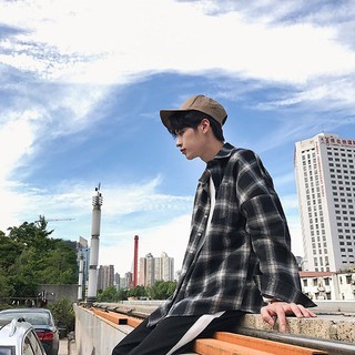 Áo sơ mi flannel caro xám