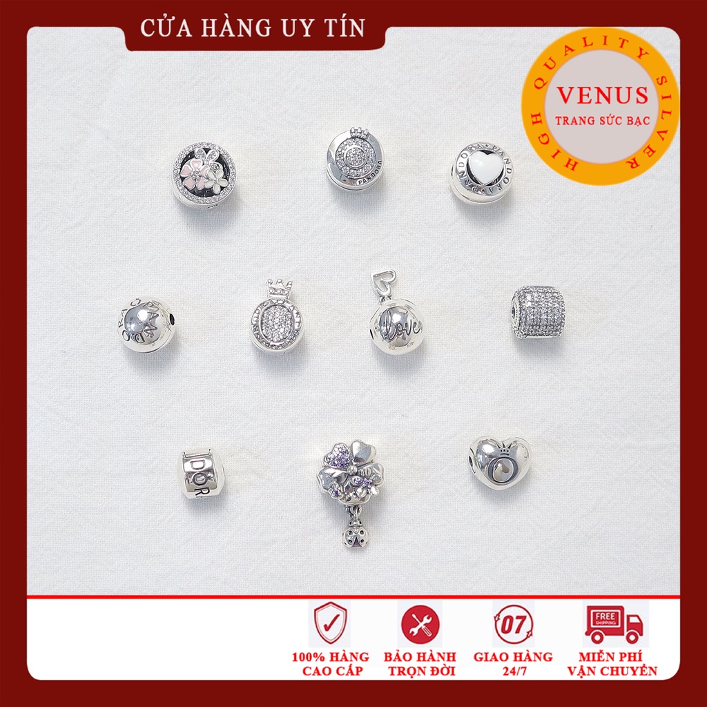 Thay khoá vòng charm bạc 925- Trang sức bạc Venus