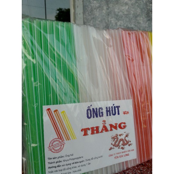 Ống hút đầu nhọn nhựa trong sọc màu , thông dụng nước mía,cafe, Sinh tố .v.v