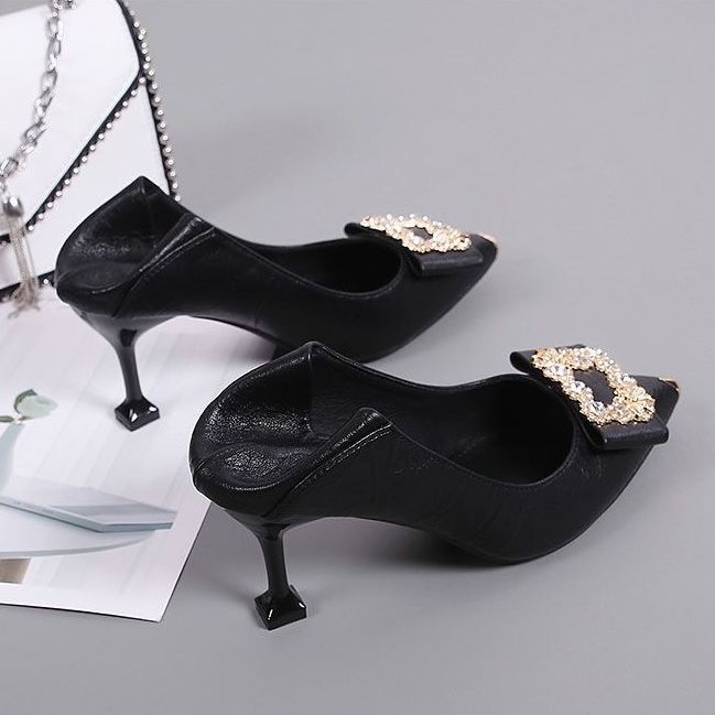 Giày Cao Gót Da Mềm Thời Trang Công Sở Thanh Lịch Cho Nữ