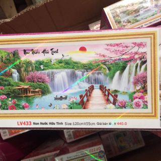Tranh đính đá Non nước hữu tình (2m*90cm)