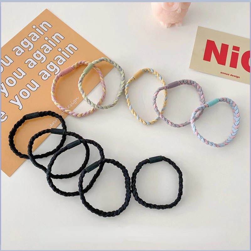 Dây Buộc Tóc Co Giãn Cao Màu Sắc Ngọt Ngào Thời Trang Cho Nữ
