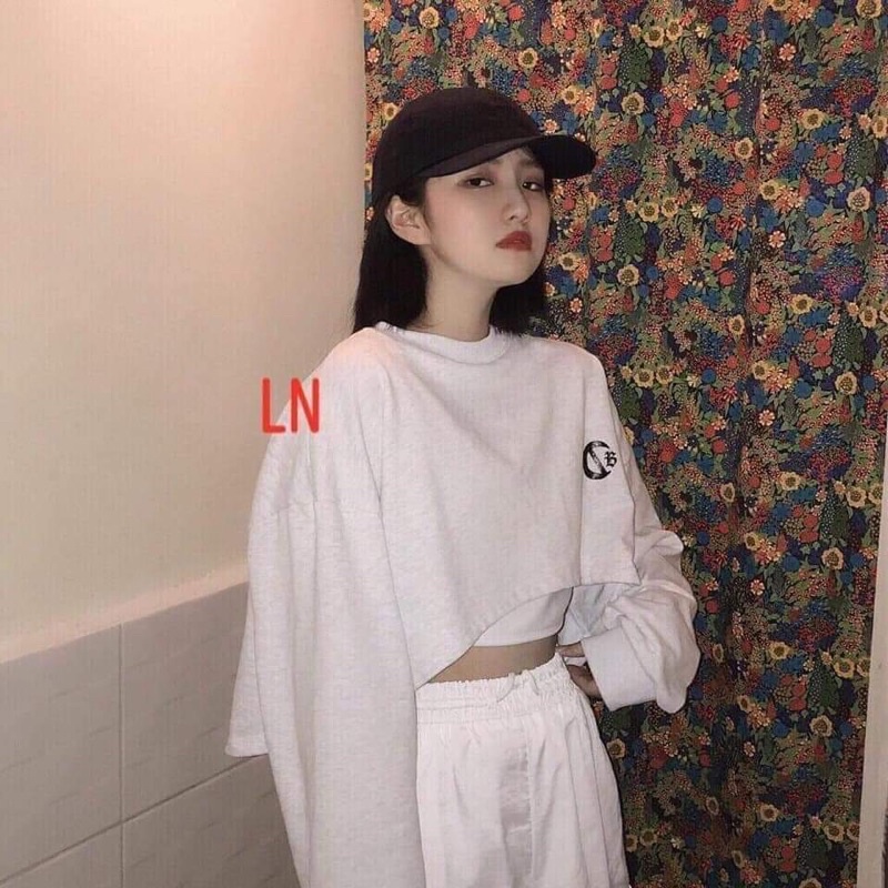 Ao croptop chữ C tay dài LN11