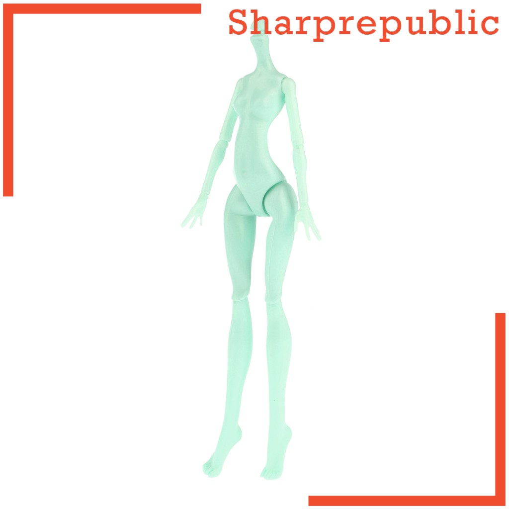 [SHARPREPUBLIC] 12inch Female Action Figures - Bjd Nude Female Doll - Flexible Ball Jointed Dolls Modern Girls Model - For Monster High Dolls
