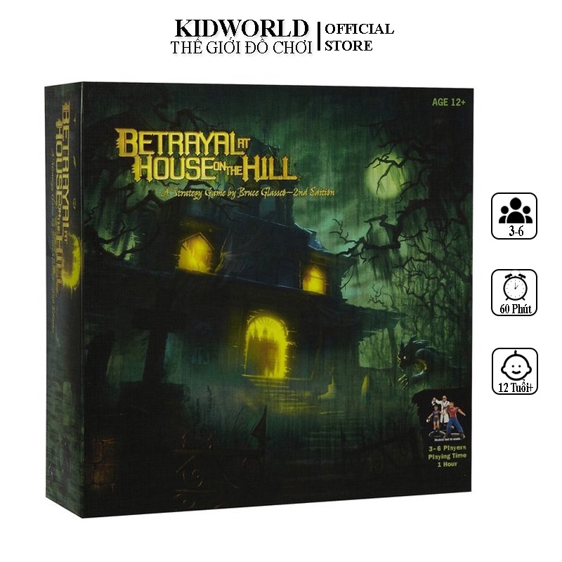 Trò Chơi Betrayal At House On The Hill Tiếng Anh, Board Game Cho Nhóm 3-6 Người Chơi Hộp Cứng Chất Lượng Cao