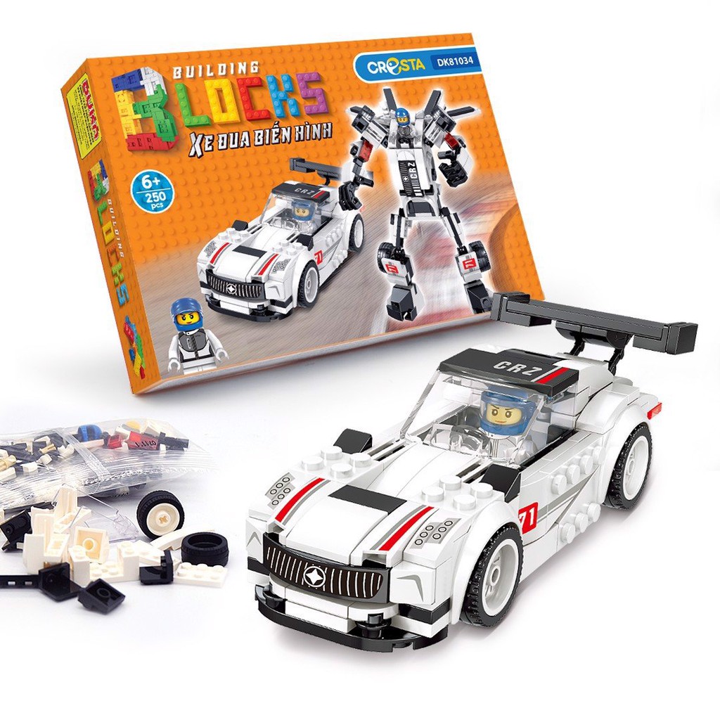 Đồ Chơi Duka: Đồ Chơi Ghép Hình – Xe Đua Biến Hình DK 81034