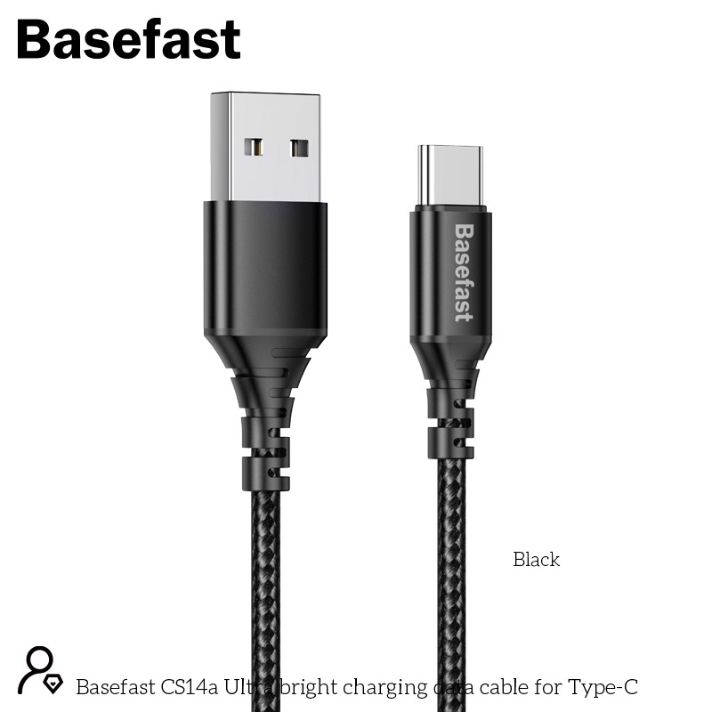 Dây cáp sạc nhanh Basefast CS14a sạc nhanh 3A TypeC - CS14i sạc 2.4A Leghtnin - CS14m sạc 2.4A micro Bảo Hành 18 Tháng