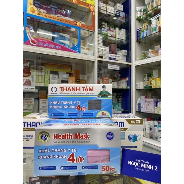 ✅ [Chính Hãng] KHẨU TRANG Y TẾ THÀNH TÂM 4 LỚP KHÁNG KHUẨN hộp (50 cái)