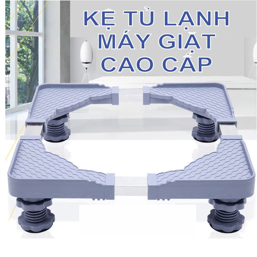 Chân máy giặt, tủ lạnh đa năng tăng giảm các chiều, tăng cao thấp 4 chân.