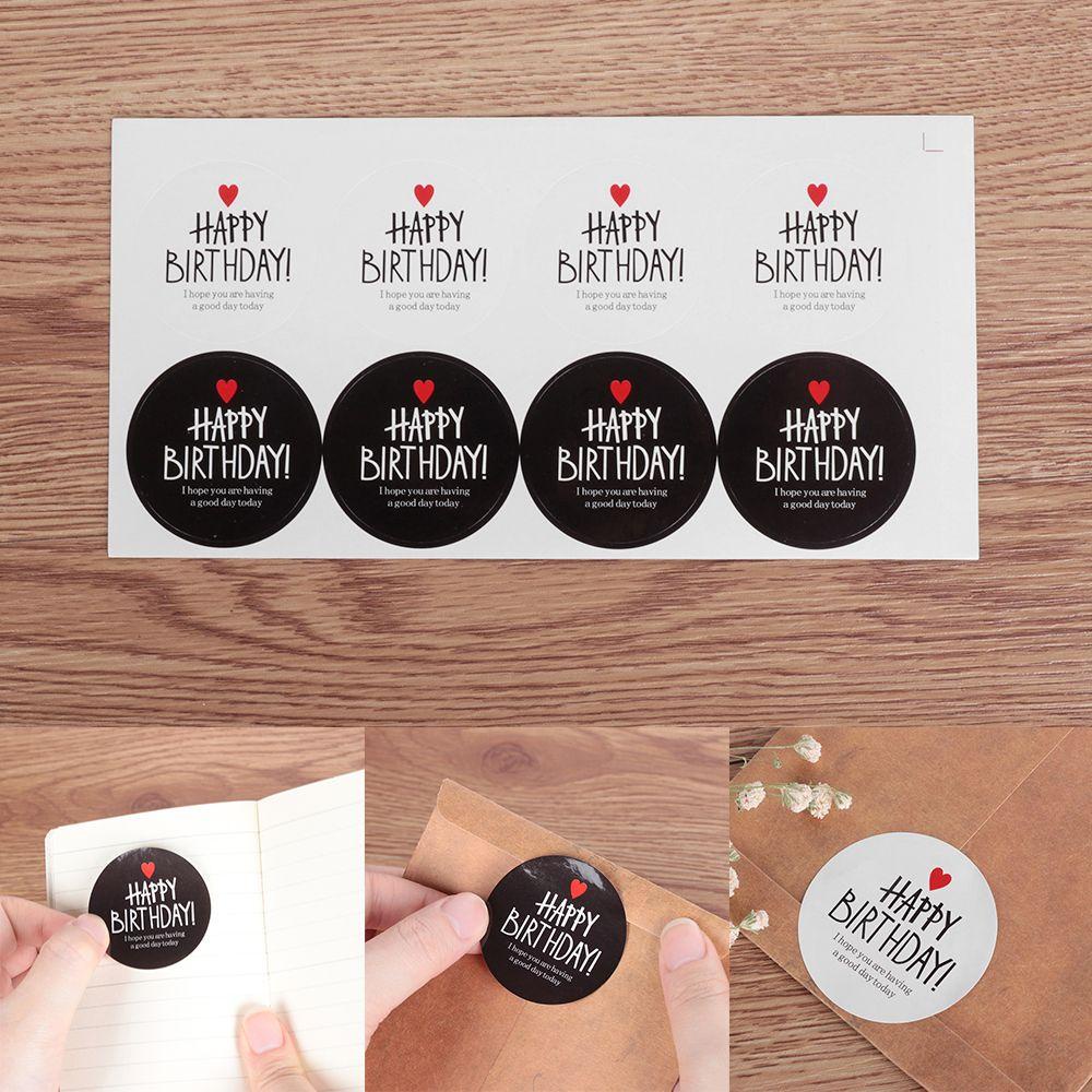 Nhãn Dán Hình Tròn Bằng Giấy Kraft Trang Trí Gói Quà Handmade