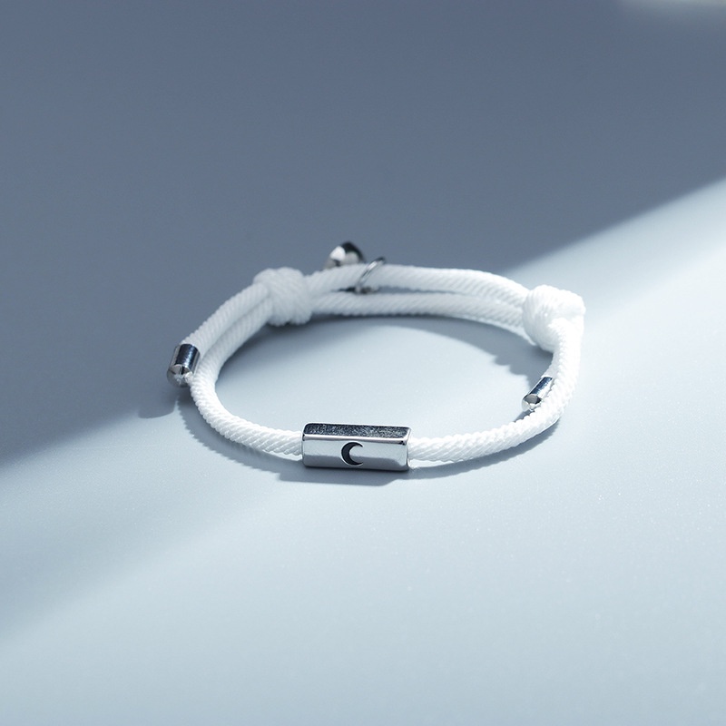 Vòng Tay Dây Bện Mặt Hình Mặt Trăng Và Mặt Trời Thời Trang Cho Cặp Đôi