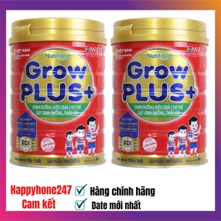 Combo 2 Hộp Sữa Nutifood Grow Plus Đỏ 900g trẻ suy dinh dưỡng thấp còi