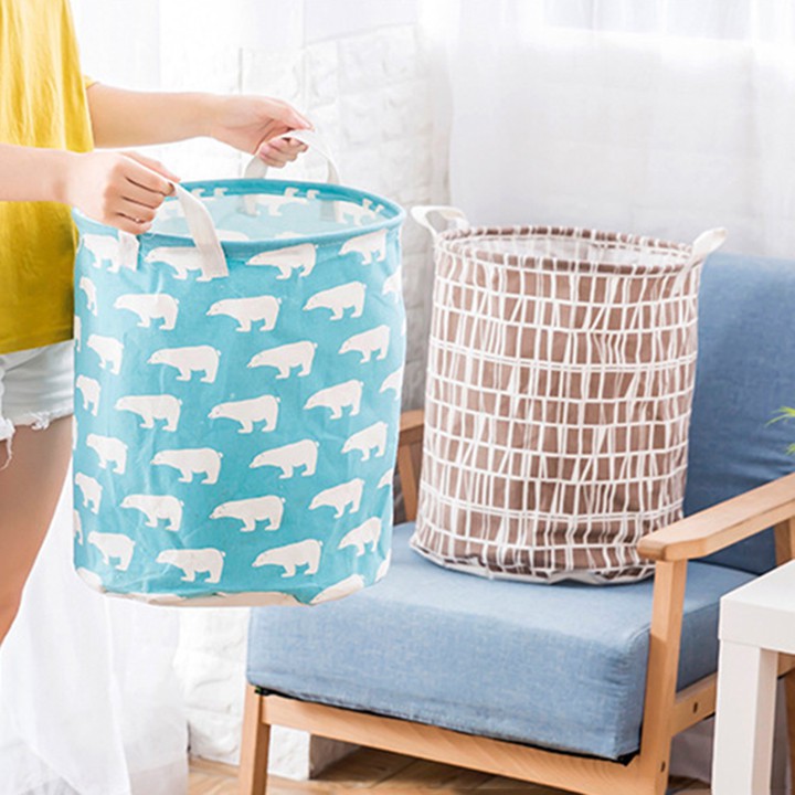 Sọt Vải / Giỏ Vải Canvas Đa Năng Đựng Đồ, Quần Áo, Đồ Chơi Chống Thấm Nước 88088