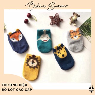 Set 10 Đôi Tất Trẻ Em Túi Zip Có Chống Trơn