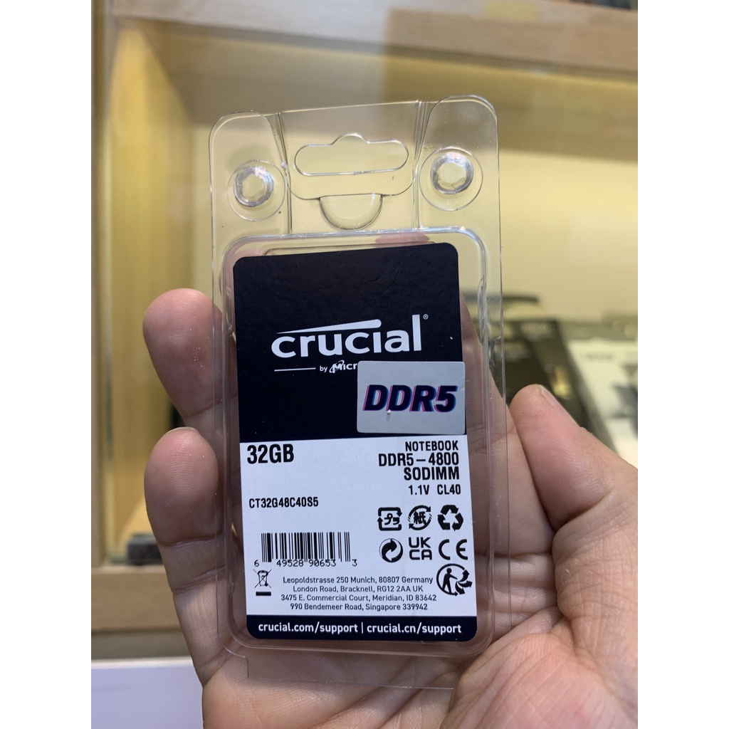 RAM Laptop DDR5 Crucial 4800Mhz - 8GB / 16GB / 32GB - Bảo hành 36 tháng