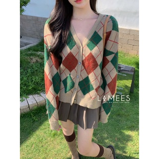 Lamees V-45 Áo len quả trám