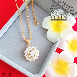 Dây chuyền nữ dạng xoắn mặt hoa đá đính đá thiết kế bền màu cao cấp Orin D4162